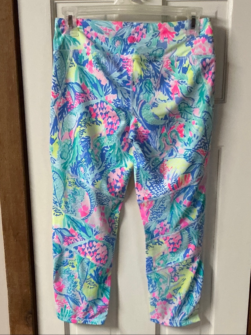 Lilly Pulitzer Multicolor Floral Swim Top in Aqua Pink Blue - Picture 3 of 5